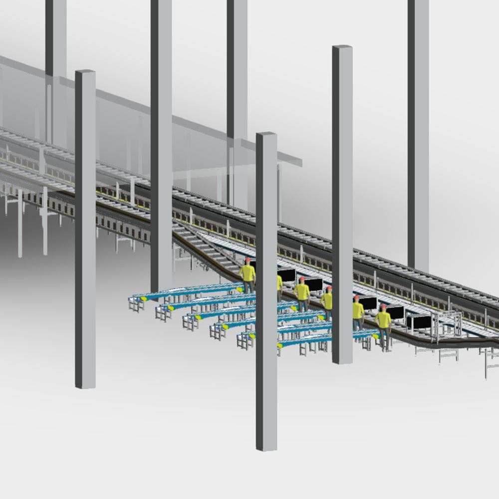 Beeline 3D foto van een sortereeroplossing