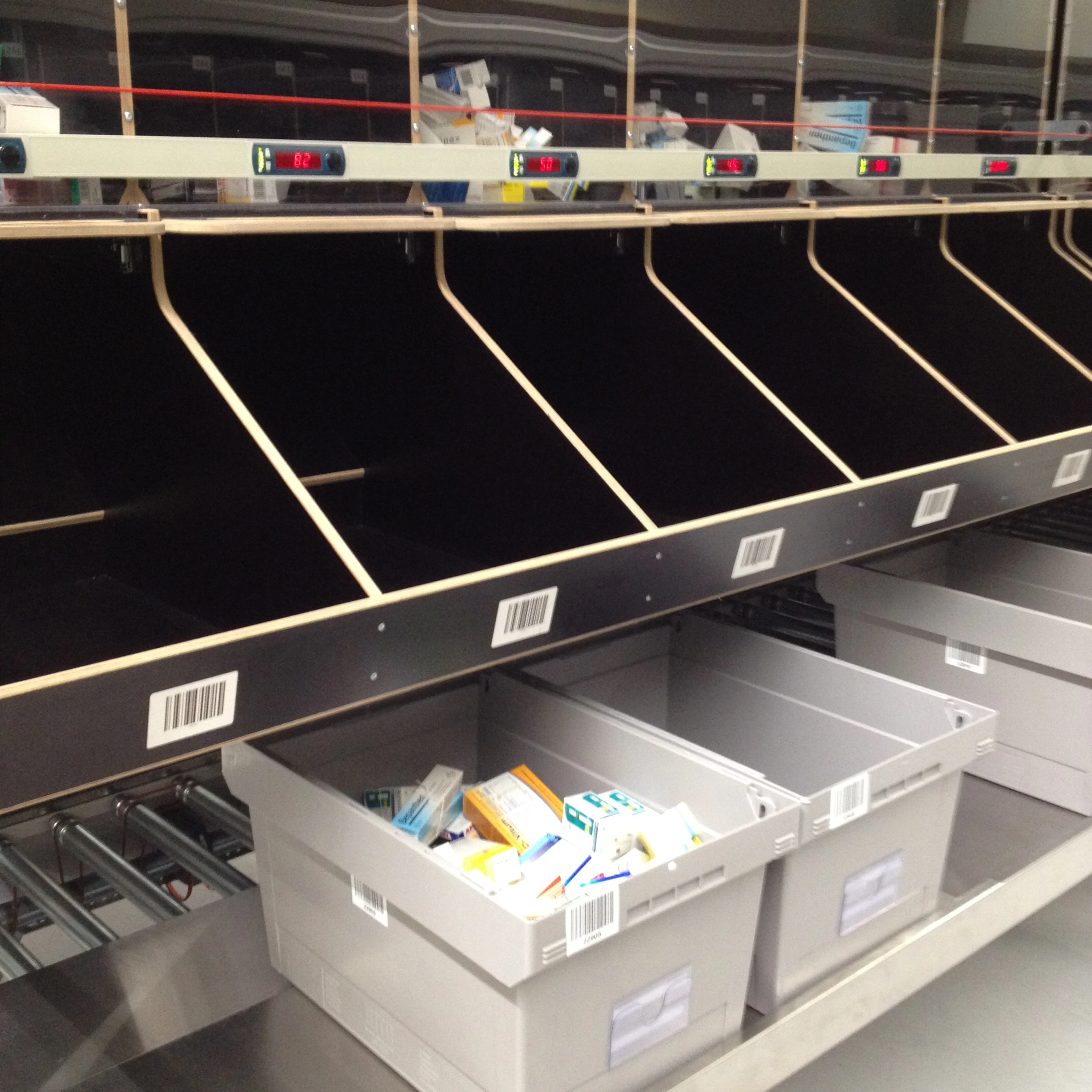 Pharma: sorter exit with pharma products